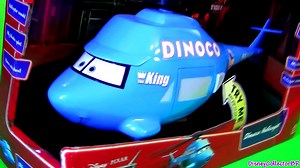 Disney Pixar Cars Talking Dinoco Helicopter Transporter ~ Rotor Turbosky The King with Mater