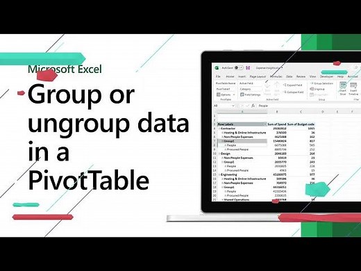 Group or ungroup data in a PivotTable in Excel Excel Short Clip Tutorial shorts itsolzone