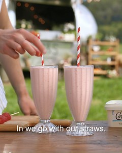 Sunny days call for Chris Baber's Fresh Market Update summer berry ice cream milkshake, made with RSPCA Assured milk, the best British berries and Cornish clotted cream ice cream. 🍨🍓🥛 Top it with a Yum Nut for afternoon tea with a difference 😍 | Marks and Spencer