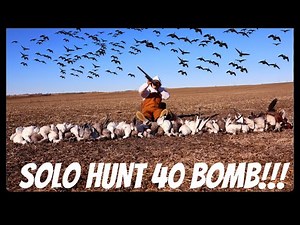 INSANE Snow Goose Hunting (MASSIVE SPINS!!) | North Dakota (40 BIRDS!!)