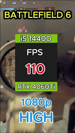 RTX 4060 Ti + i5 14400 HIGH SETTINGS Battlefield 6 – FPS Test