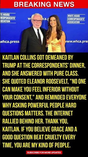 BREAKING: Kaitlan Collins claps back at Trump's vile dinner attack with one perfect quote