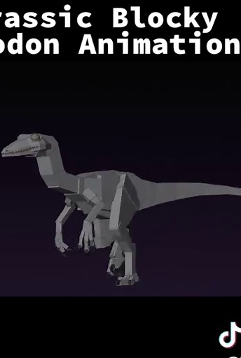Troodon Walk Animation - Jurassic Blocky