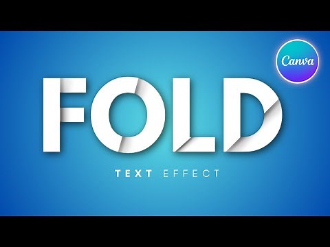 Canva Typography tutorial - Folded Paper Text Effect in Canva