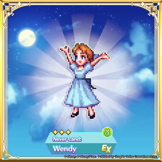 🌟Character Introduction🌟 We're excited to introduce「Never Land: Wendy EX」,now available in the ongoing Limited-Time Gacha!🎥 Available until February 4 (Wed), 1:59 AM UTC!⏰ #DisneyPixelRPG #Disney | Disney Pixel RPG