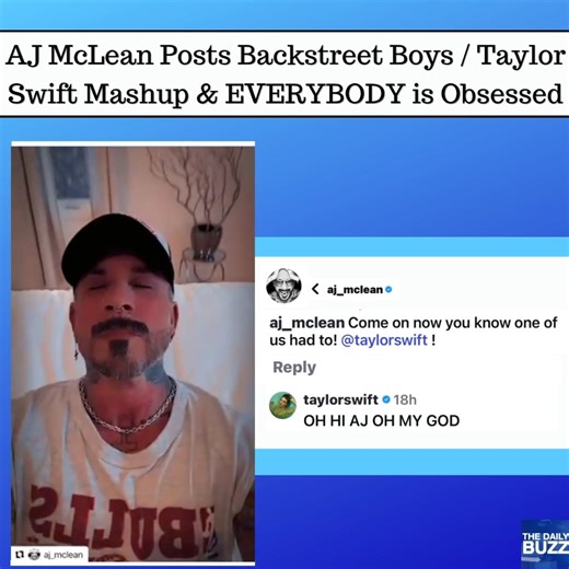 YOU'RE ONLY AS HOT AS YOUR LAST HIT, BABY… and #AJMcLean just discovered the next big one! A perfect mashup of the #BackstreetBoys’ song ‘Everybody’ and #TaylorSwift’s ‘Elizabeth Taylor!’ 👏🏽👏🏽 It’s a jam! And Tay Tay agrees👇#OhMyGod #ViralVideo | The Daily Buzz