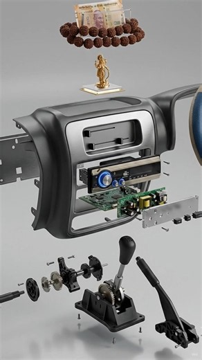 Car Dashboard Assembly Animation 🚗🔧 | satisfying 3D Animation #shorts #viral