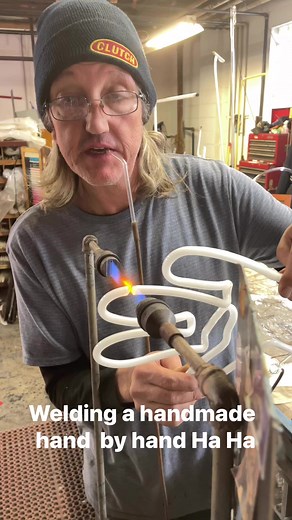 1.5M views · 1.4K reactions | Welding a handmade by hand, ha, ha for a large 7 foot neon character. | Bent Custom Neon | Facebook