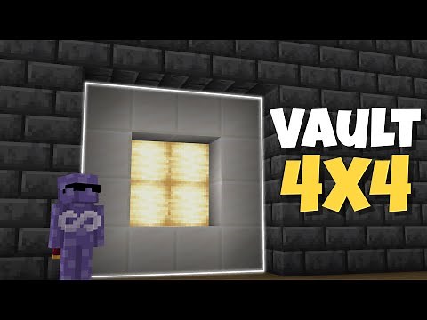 SIMPLE 4x4 Vault Door For Minecraft Bedrock 1.21!