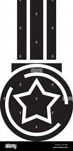 star medal icon, vector illustration, black sign on isolated background Stock Vector Image & Art - Alamy