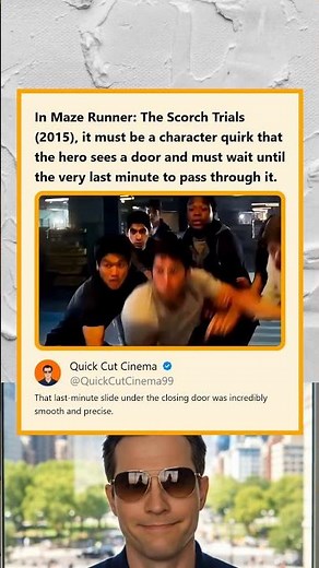 Maze Runner The Scorch Trials 2015 Heros Habit of Waiting Until Last Moment to Enter Door