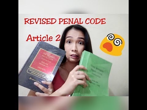 Revised Penal Code - Article 2 (Applications of its provisions)