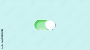 Toggle switcher animation, Switch on, switch off animation User Experience, UX graphic motion animation Neumorphism modern design