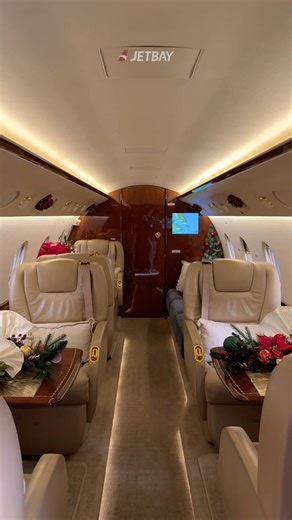 Christmas on a Gulfstream G200 🎄✨ #gulfstream #christmas #aviation #privatejet #luxurytravel