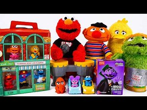 Satisfying Unboxing Sesame Street Oscar Big Bird Ernie Hand Puppet Collection ASMR