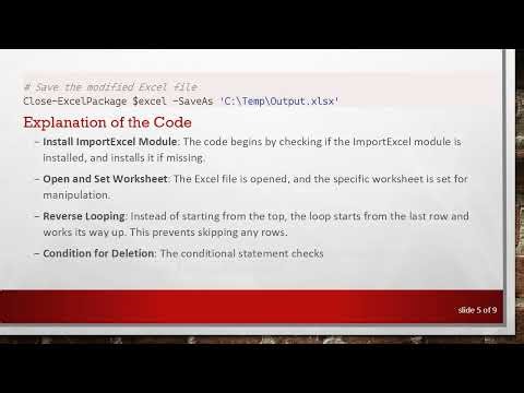 How to Efficiently Delete Rows in Excel Using PowerShell with ImportExcel