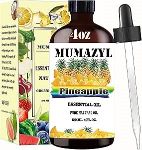Pineapple Essential Oil, Pineapple Oil 4 Fl Oz 120ML for Diffuser Humidifier Yoga Cleaning DIY Candle Soap Making MUMAZYL Essential Oils