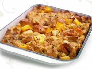 Sweet and Savory Bread Pudding