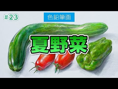 【色鉛筆画】とれたての夏野菜を描く 〜気楽に楽しみながらデッサン〜
