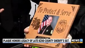 Plaque honors legacy of late Kalamazoo County sheriff's sergeant