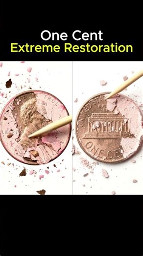 One Cent Looks Brand New After This #satisfying #restoration