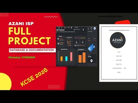 AZANI INTERNET SERVICE PROVIDER FULL PROJECT DATABASE + DOCUMENTATION IN 1 HOUR