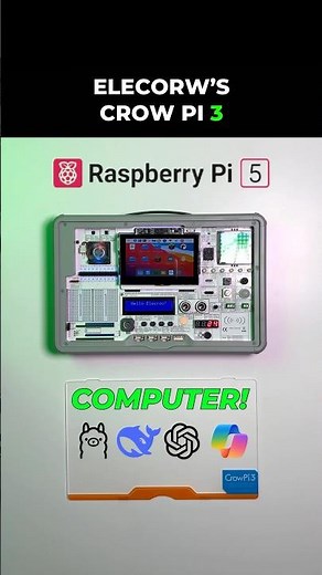 Raspberry Pi 5 Powered AI Computer - CrowPi 3 #shorts #gadgets #tech