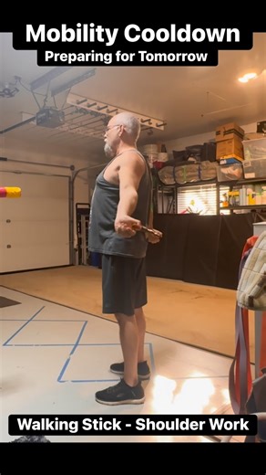 16 reactions | Mobility Cooldown — Shoulder Work with a Walking Stick...