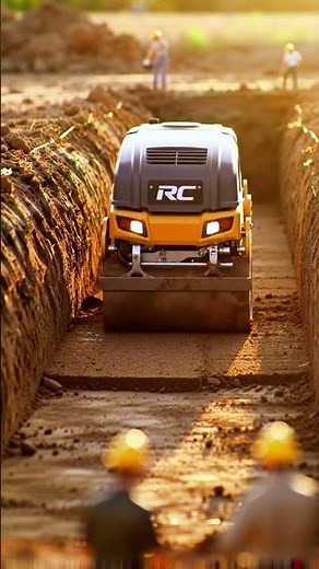 RC Heavy Equipment Action! Bulldozer & Road Roller Dominate the Dirt Site 🚧