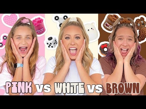 PINK 💗 VS WHITE 🤍 VS BROWN 🤎 NEAPOLITAN SHOPPING CHALLENGE!