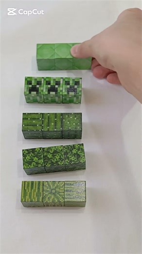 Minecraft magnetic blocks green satisfying sound 💚