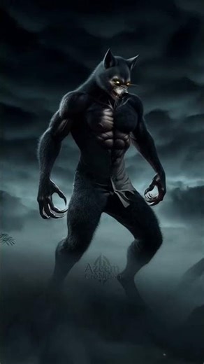 Man Transforms Into a Hybrid Wolf 🐺 | Epic AI Fantasy Animation | #shorts