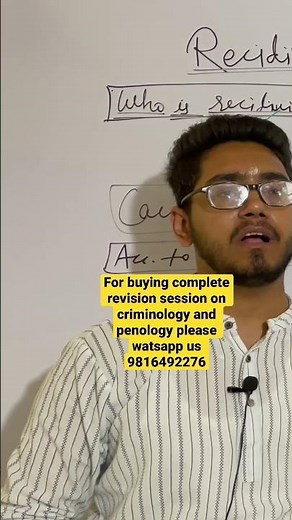 What is recidivism | who is recidivist | criminology and penology for LLB | BALLB | lawwithtwins