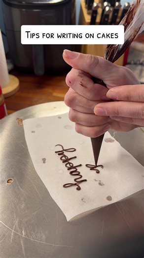 Tips for Writing on Cakes with Chocolate Buttercream