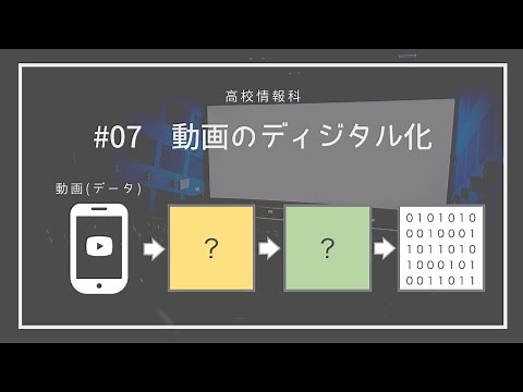 【高校情報1_授業】動画のディジタル化と圧縮の仕組み｜#07