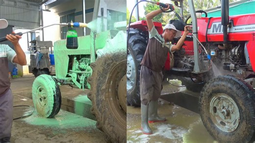 Revealing the Shine of a Powerful Farm Tractor