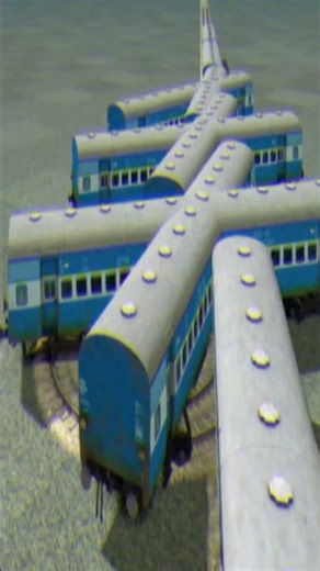 Crazy Train Drift On Craziest Circle Bumpy Railroad 💥🤯 BeamNG.Drive Train simulator 3D #shorts