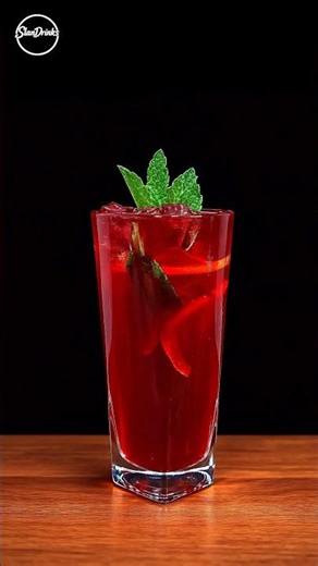 Refreshing Hibiscus Iced Tea 🌺🧊#shorts