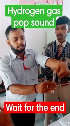 Pop sound test for hydrogen gas #short