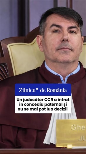 Decizia Curții Constituționale privind pensiile magistraților rămâne incertă, după ce judecătorul Gheorghe Stan a intrat în concediu paternal, blocând pronunțarea unei hotărâri. Sursa: Spotmedia #ccr #conediu #stiri #justitie #parinte