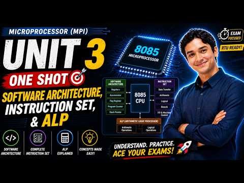 Microprocessor (MPI) Unit 3|Software Architecture + ALP + Instruction Set (Concept + PYQ) | One Shot