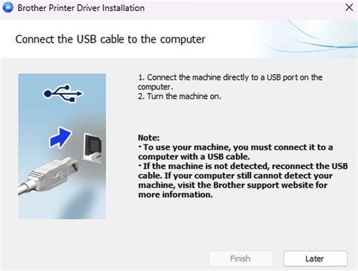 [SOLVED] - I cannot install the driver for Brother printer ?