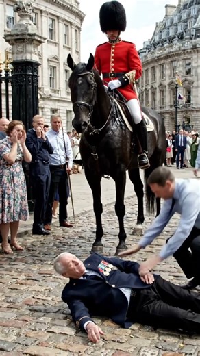 When a Veteran Met a Kind Royal Guard 🇬🇧👑 #heartwarming #respect