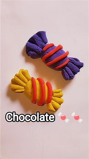 DIY idea 🔔 How to make easy chocolate 🍬🍬with Super clay #trend #clay #music #clay