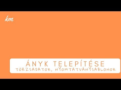 ÁNYK telepítése, törzsadatok megadása, nyomtatványsablon letöltése