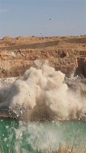 Watch out for the flyrock #mining #blasting