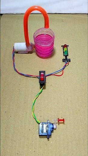 Powering In Water Pump and Traffic Light With a Mini Servo Motor _ DC Motor #dcmotor #tech #shorts