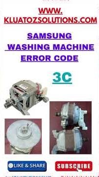 3C error samsung washing Machine