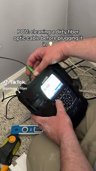 Ever seen a fiber optic cable being cleaned before? 👀 #gatewayfiber #internetserviceprovider #fiberinternetservice #internet #fiberopticinternet #fiberopticcable #fiberoptics #fiberinternetworks #highspeedinternet #telecomwork #telecom