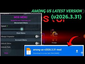 Among Us mod menu v2026.3.31 |Fake Imposter, ESP, Teleport, All outfit unlocked, Free chat etc.